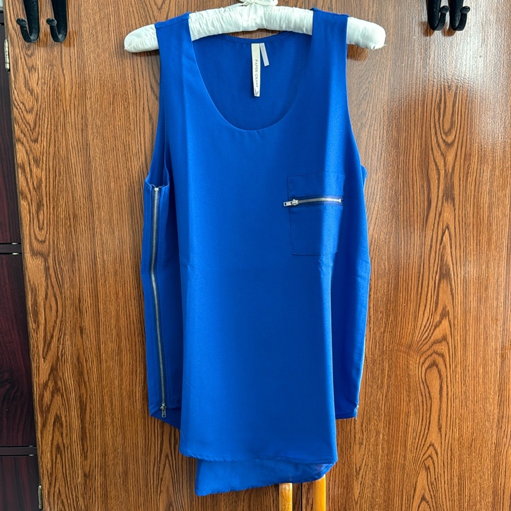 Blue Paper Crane Top Size M